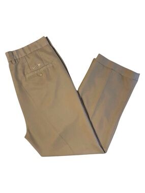 BOLLE Golf Pleated Cuffed Pants Khaki Tan Men’s Size 38